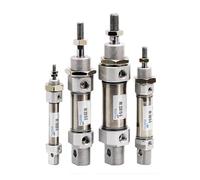 Pistón de cilindro neumático pequeño MI10/12/16/20/25, cilindros de doble acción de acero inoxidable de 10mm a 150mm de carrera(Storke 20,Bore 20)