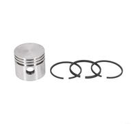 Pistón de compresor de aire de metal con 3 anillos de pistón de repuesto para una función eficiente de bomba de aire (42 pistones y 42 anillos)