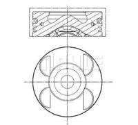 Pistón del motor 001 PI 00105 000 MAHLE para MERCEDES-BENZ SPRINTER 3-t Autobús