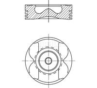 Pistón del motor 021 PI 00129 000 MAHLE para OPEL RENAULT NISSAN MERCEDES-BENZ