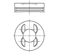 Pistón del motor 028 PI 00153 002 MAHLE para SEAT AUDI VW SKODA