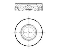 Pistón del motor 081 PI 00119 002 MAHLE