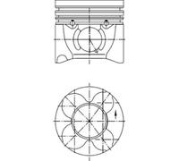 Pistón del motor 40406610 KOLBENSCHMIDT para PEUGEOT CITROËN LANCIA FIAT