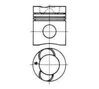 Pistón del motor 90737600 KOLBENSCHMIDT para SCANIA 3 - series