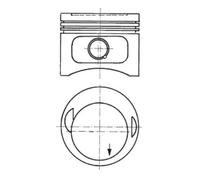Pistón del motor 93968600 KOLBENSCHMIDT para MERCEDES-BENZ PUCH