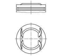 Pistón del motor con anodizado duro 011 PI 00111 000 MAHLE para OPEL CHEVROLET