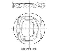 Pistón del motor con anodizado duro 028 PI 00118 001 MAHLE para VW AUDI SEAT