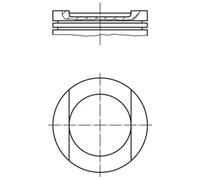 Pistón del motor con anodizado duro 028 PI 00144 001 MAHLE para AUDI SEAT SKODA