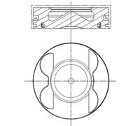Pistón del motor para cilindro 1-3 001 PI 00106 000 MAHLE para MERCEDES-BENZ