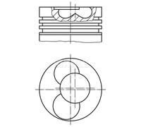 Pistón del motor para cilindro 3 revestido 028 21 00 MAHLE para VW TOUAREG