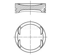 Pistón del motor revestido 004 08 00 MAHLE para MERCEDES-BENZ CLASE E CLK SLK