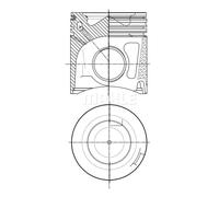 Pistón del motor revestido 007 PI 00150 002 MAHLE para FIAT IVECO