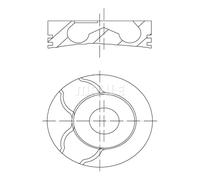 MAHLE Aftermarket Pistón para ALFA ROMEO: 166, 159, 147, 156 & VAUXHALL: Astra, Vectra, Zafira & FIAT: Multipla, Punto, Doblo, Stilo (Ref: 010 15 02)