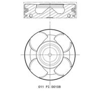 Pistón del motor revestido 011 PI 00108 001 MAHLE para ALFA ROMEO FIAT LANCIA