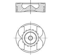 Pistón del motor revestido 021 PI 00125 000 MAHLE para RENAULT NISSAN OPEL FIAT