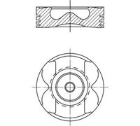 Pistón del motor revestido 021 PI 00125 001 MAHLE para RENAULT SEAT IVECO FIAT
