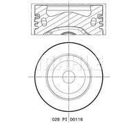MAHLE Aftermarket Pistón para AUDI: TT, A3, Q3, A5, Q5, A4, A1, A6 & VOLKSWAGEN: Golf Cabriolet, Tiguan, Eos, Golf, Crafter (Ref: 028 PI 00116 000)