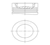 Pistón del motor revestido 028 PI 00121 002 MAHLE para VW SEAT SKODA AUDI