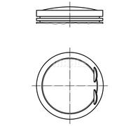 Pistón del motor revestido 028 PI 00128 001 MAHLE para VW SKODA AUDI SEAT