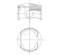 Pistón del motor revestido 028 PI 00132 010 MAHLE para VW SKODA AUDI SEAT
