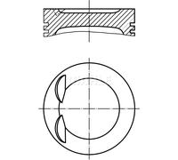 Pistón del motor revestido 028 PI 00134 001 MAHLE para VW SEAT SKODA AUDI