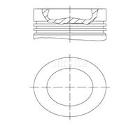 MAHLE Pistón Compatible Para VW Audi Passat Variant 365 2.0 TDI 5N SAB SAJ 5K1
