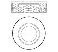 Pistón del motor revestido 028 PI 00140 001 MAHLE para AUDI SEAT SKODA VW NISSAN