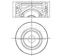 Pistón del motor revestido 028 PI 00141 002 MAHLE para VW AUDI SEAT SKODA