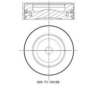 Pistón del motor revestido 028 PI 00168 002 MAHLE