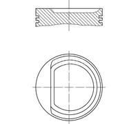 Pistón del motor revestido 030 71 02 MAHLE para VW SKODA