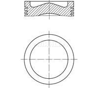Pistón del motor revestido 038 73 00 MAHLE para VOLVO RENAULT TRUCKS
