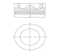 Pistón del motor revestido 039 PI 00127 000 MAHLE para CITROËN PEUGEOT DS OPEL