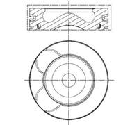 Pistón del motor revestido 039 PI 00128 000 MAHLE para PEUGEOT LAND ROVER FORD