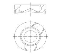 Pistón del motor revestido 040 03 00 MAHLE para CITROËN PEUGEOT FORD MAZDA
