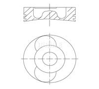 Pistón del motor revestido 040 22 00 MAHLE para PEUGEOT CITROËN