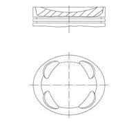 Pistón del motor revestido 081 PI 00104 001 MAHLE para CITROËN PEUGEOT MINI