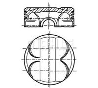 Pistón del motor revestido 081 PI 00111 000 MAHLE para BMW Z3 Roadster 5 3 Coupé