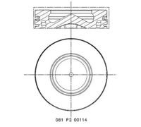 Pistón del motor revestido 081 PI 00114 000 MAHLE para ALPINA BMW MINI TOYOTA