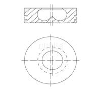 Pistón del motor revestido 081 PI 00123 000 MAHLE para BMW MINI