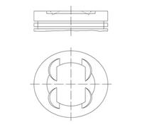 Pistón del motor revestido 681 PI 00109 001 MAHLE para HYUNDAI KIA