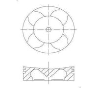 Pistón MAHLE 007 PI 00163 000 para FIAT BRAVO Van (198_) 1.6 2008-2014
