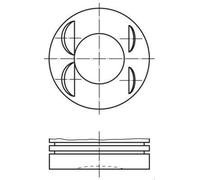 Pistón MAHLE 021 PI 00127 001 para NISSAN JUKE (F15) 1.2 2014-2019