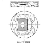 Pistón MAHLE 028 PI 00117 000 para VW GOLF V (1K1) 1.4 2005-2008