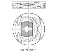 Pistón MAHLE 028 PI 00117 002 para VW CC B7 (358) 1.4 2011-2016