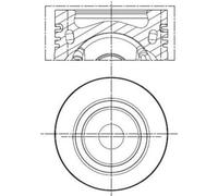 Pistón MAHLE 028 PI 00141 000 para OE 04L107065A - 04L 107 065 A - 04L107065A