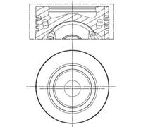 Pistón del motor revestido 028 PI 00141 002 MAHLE para VW AUDI SEAT SKODA