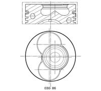 MAHLE ORIGINAL 030 86 02 Pistón