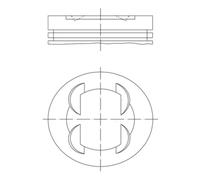 Pistón MAHLE 681 PI 00109 002