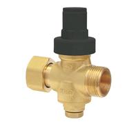pistón reductor de presión - - SOMATHERM tuerca TI/impulsor Male 20/27 - socket manómetro abajo - Ajuste de la presión aguas abajo ranurado tornillo - Presión máxima de entrada: 16 bar