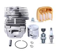 Pistón y Cilindro para Husqvarna 545 550 550XP Motosierra, ADEFOL Kit de Cilindro con Filtro de Aire Bujía y Válvula de Descompresión Piezas de Repuesto Accesorio Duradero